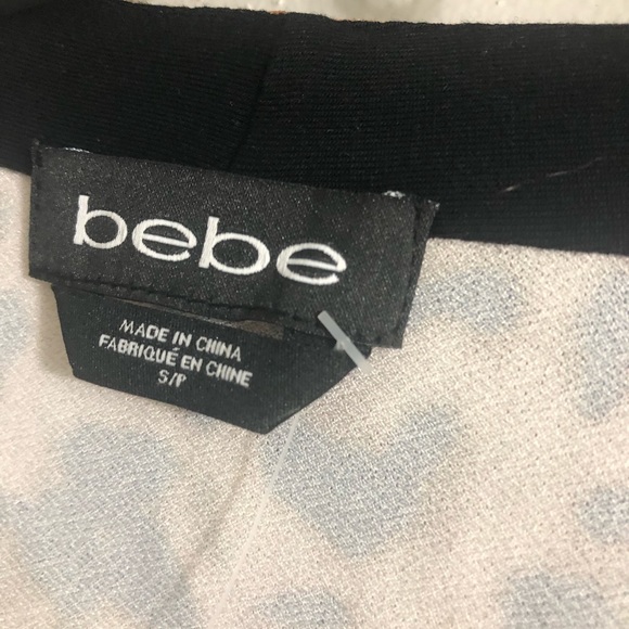 bebe Printed Surplice Bodysuit Size Small Brown - Picture 3 of 4